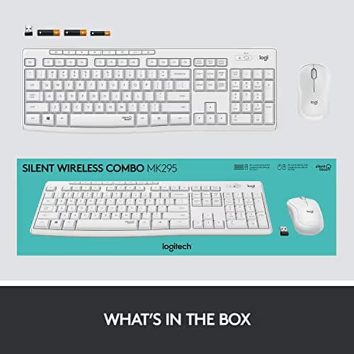 Logitech MK295 Silent Wireless/Wired Standard Keyboard with Optical Mouse image