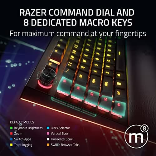Razer BlackWidow V4 Pro Razer Green RGB Wired Gaming Keyboard image
