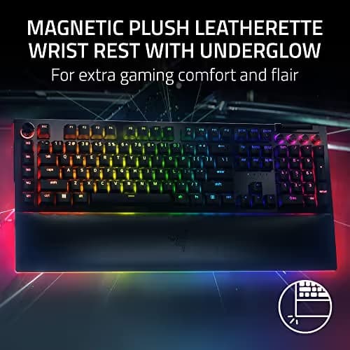 Razer BlackWidow V4 Pro Razer Green RGB Wired Gaming Keyboard image
