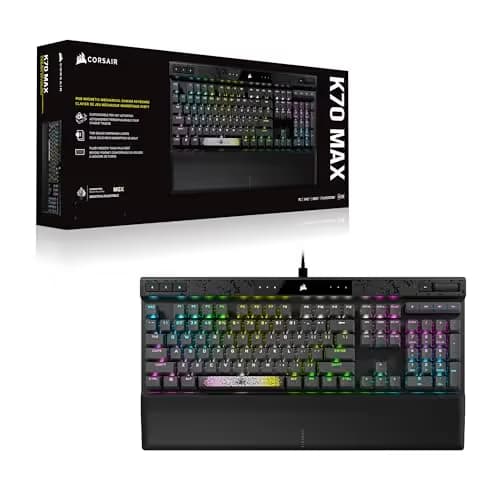Corsair K70 MAX RGB UK Wired Corsair MGX Steel Grey Gaming Keyboard image