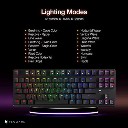 Tecware Phantom RGB Wired Outemu Brown Gaming Keyboard image