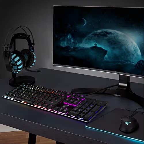 HAVIT HV-KB395L RGB Wired Mechanical Kailh Blue Gaming Keyboard image