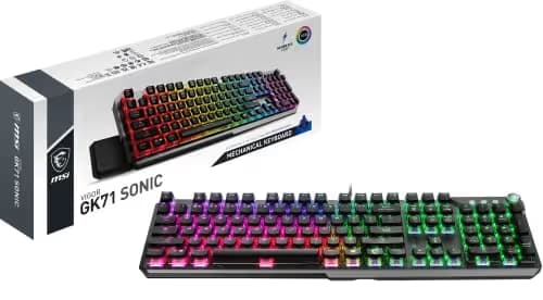 MSI VIGOR GK71 Sonic Blue RGB Wired Gaming Keyboard image