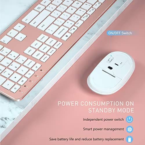Rosewill RKM-1000 Wireless Slim Keyboard with Optical Mouse image