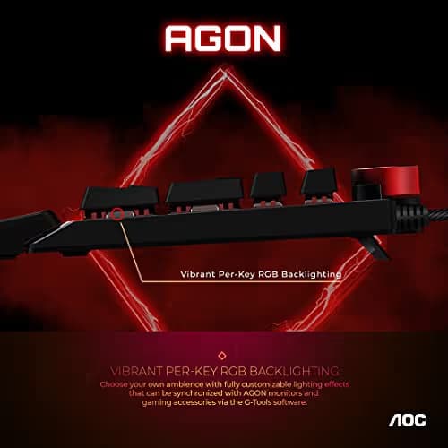AOC AGK700 RGB Wired Cherry MX Red Gaming Keyboard image