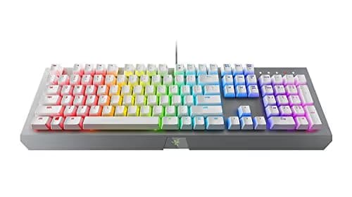 Razer BlackWidow X Chroma Mercury Edition RGB Wired Razer Green Mechanical Gaming Keyboard image