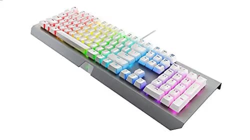 Razer BlackWidow X Chroma Mercury Edition RGB Wired Razer Green Mechanical Gaming Keyboard image