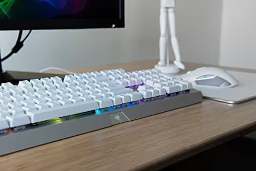Razer BlackWidow X Chroma Mercury Edition RGB Wired Razer Green Mechanical Gaming Keyboard image
