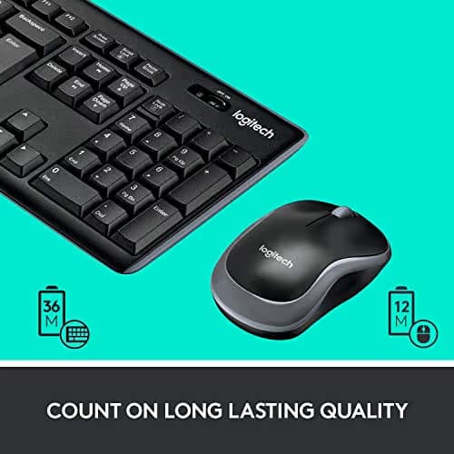Logitech MK270 Wireless Combo Standard Keyboard with Optical Mouse image