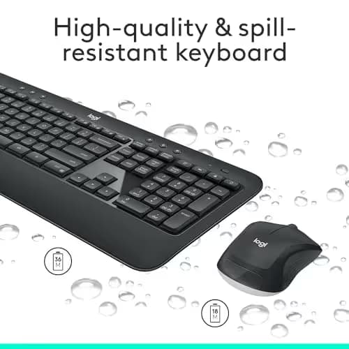 Logitech MK540 Advanced Wireless/Wired Standard Keyboard With Optical Mouse image