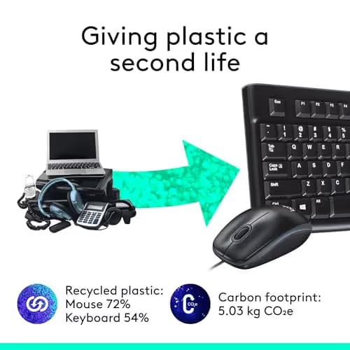 Logitech MK120 Wired Slim Keyboard With Optical Mouse image