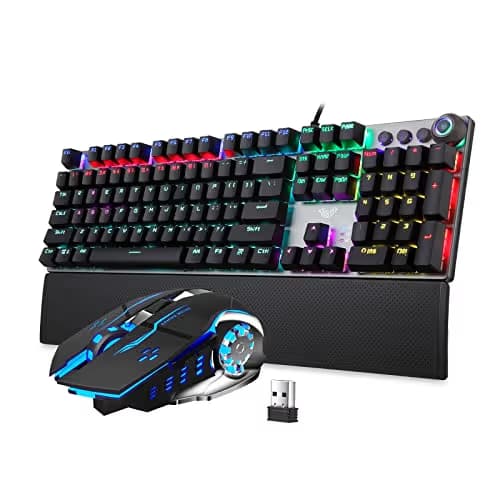 Aula SHIHUNZAN Wired Gaming Keyboard With Laser Mouse image