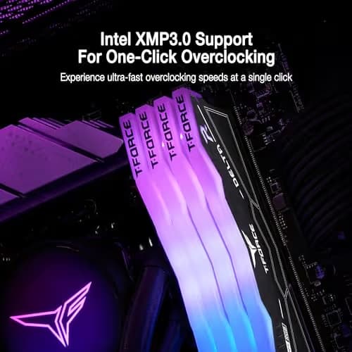 TEAMGROUP T-Force Delta RGB 32GB (2x16GB) DDR5 6000 CL30 Black image