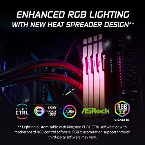 Kingston FURY Beast RGB Black DDR5-5600 CL40 64GB (2x32GB) image