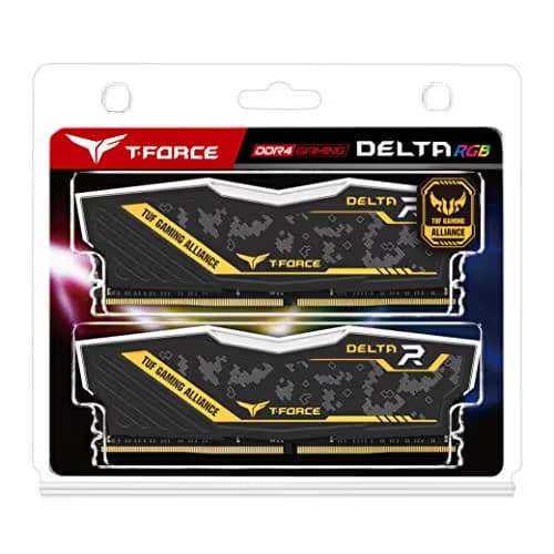 TEAMGROUP T-Force Delta TUF Gaming Alliance RGB Black / Gold DDR4-3200 CL16 16GB (2x8GB) image