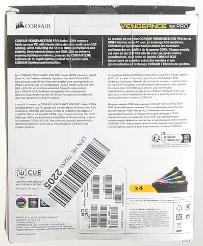 Corsair Vengeance RGB Pro Black DDR4-3600 CL18 32GB (4x8GB) image