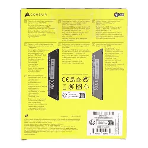 Corsair Vengeance RGB Black DDR5-6200 CL36 32GB (2x16GB) image