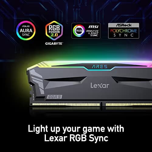 Lexar Ares RGB Black DDR5-6000 CL34 32GB (2x16GB) image