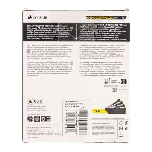 Corsair Vengeance RGB Pro Black DDR4-3600 CL18 128GB (4x32GB) image