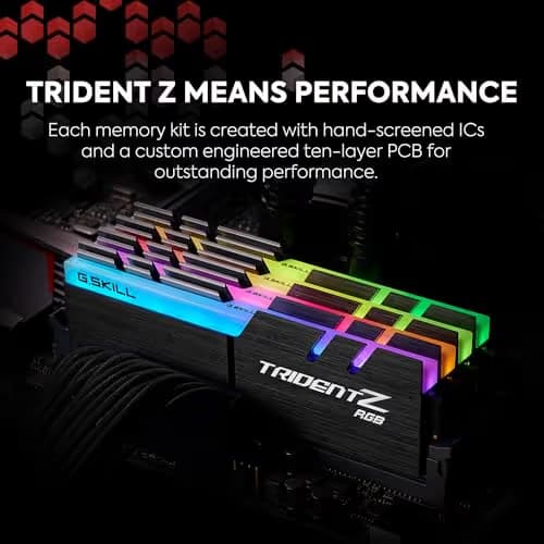 G.Skill Trident Z RGB Black DDR4-3200 CL16 32GB (2x16GB) image