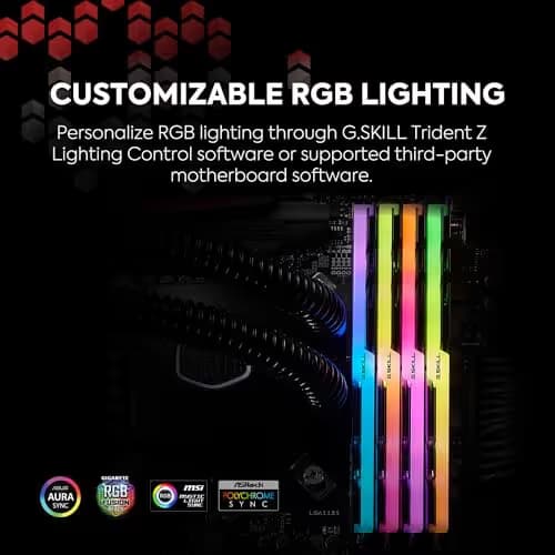 G.Skill Trident Z RGB Black DDR4-3200 CL16 32GB (2x16GB) image