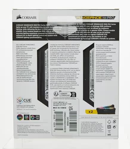Corsair Vengeance RGB Pro Black DDR4-3600 CL18 64GB (2x32GB) image