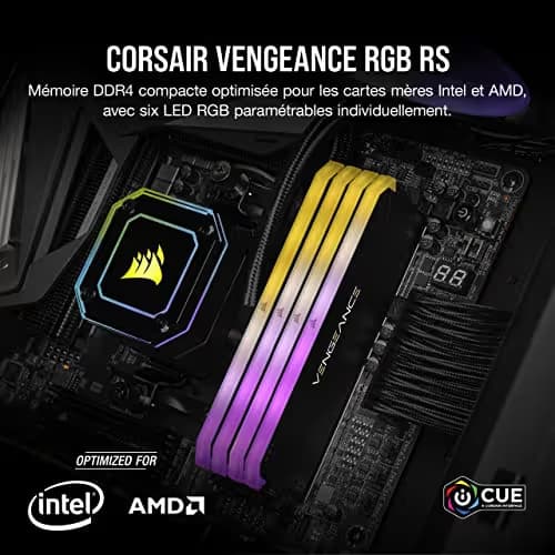 Corsair Vengeance RGB RS Black Gray DDR4-3600 CL18 16GB (2x8GB) image