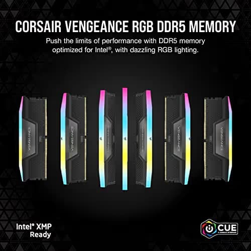 Corsair Vengeance RGB Black / Gray DDR5-6400 CL32 64GB (4x16GB) image