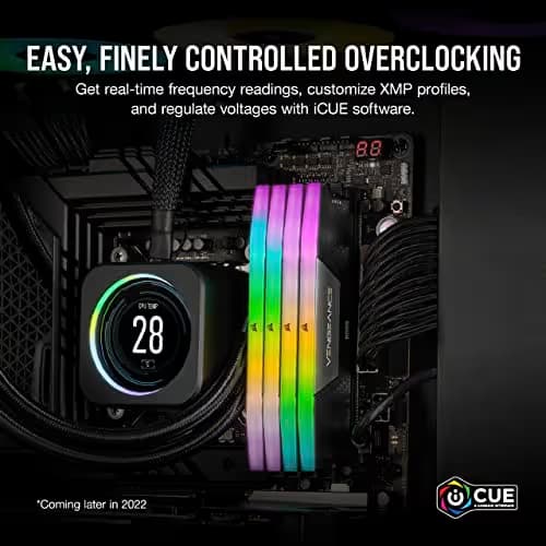 Corsair Vengeance RGB Black / Gray DDR5-6400 CL32 64GB (4x16GB) image