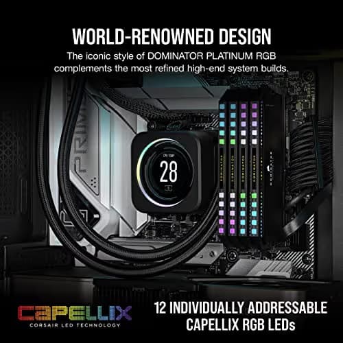 Corsair Dominator Platinum RGB Black DDR5-6000 CL36 32GB (2x16GB) image