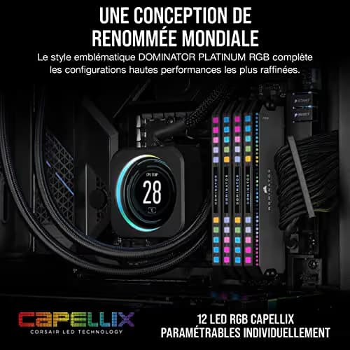 Corsair Dominator Platinum RGB Black DDR5-6000 CL30 64GB (2x32GB) image