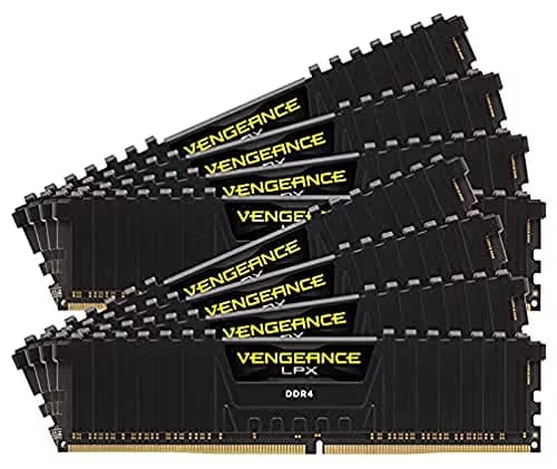 Corsair Vengeance LPX Black / Yellow DDR4-3200 CL16 256GB (8x32GB) image