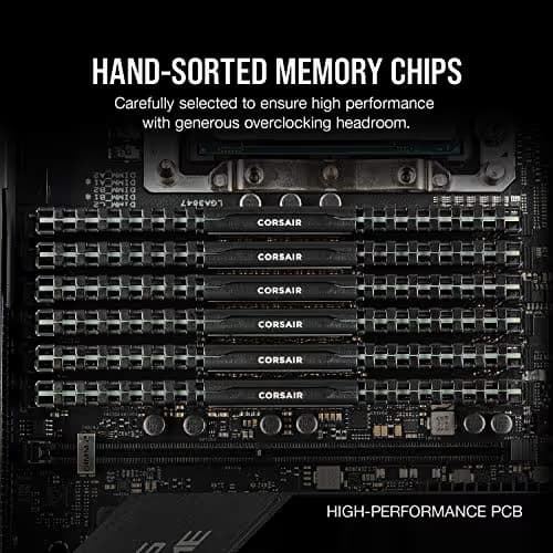 Corsair Vengeance LPX Black / Yellow DDR4-3200 CL16 256GB (8x32GB) image
