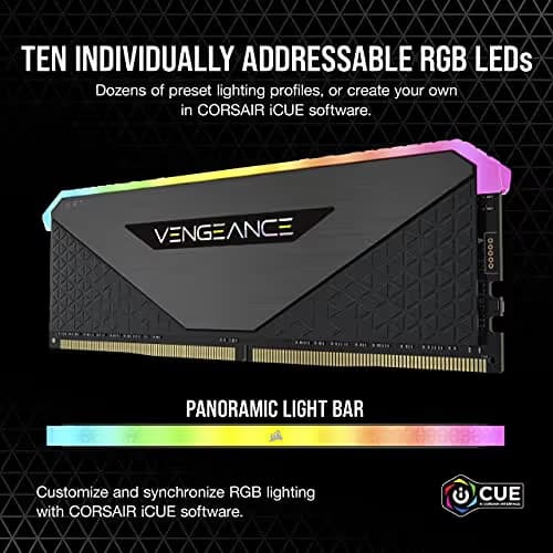 Corsair Vengeance RGB RT Black DDR4-3600 CL16 32GB (2x16GB) image