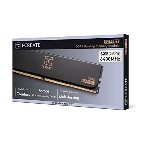 TEAMGROUP T-Create Expert Black DDR5-6400 CL34 64GB (2x32GB) image