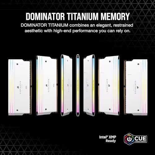 CORSAIR Dominator Titanium 64GB (4 x 16GB) DDR5 6400 (PC5 51200) Desktop Memory Model CMP64GX5M4B6400C32 image