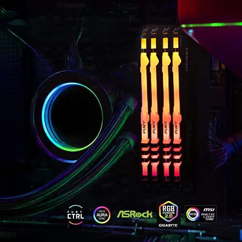 Kingston FURY Beast RGB Black / Silver DDR4-3200 CL16 8GB (1x8GB) image
