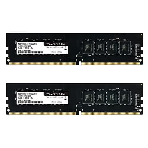 TEAMGROUP Elite Black DDR4-3200 CL22 32GB (2x16GB) image