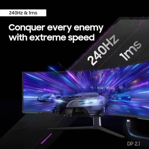 Samsung Odyssey Neo G95NC 57" 7680 x 2160 240Hz VA Curved Monitor image
