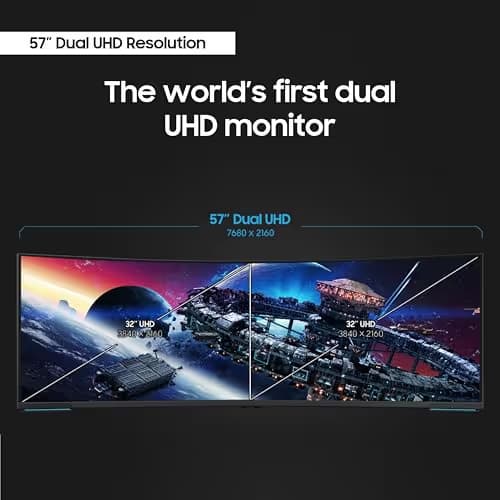 Samsung Odyssey Neo G95NC 57" 7680 x 2160 240Hz VA Curved Monitor image
