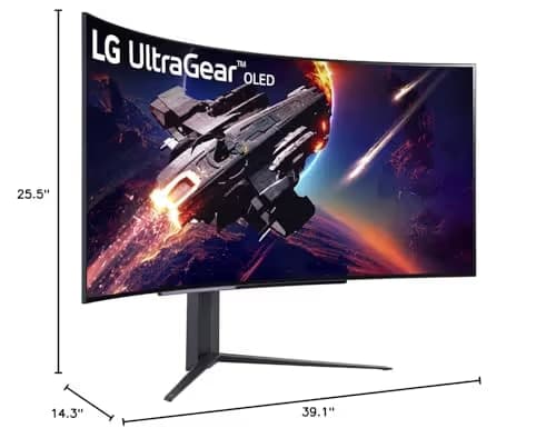 LG 45GR95QE-B 44.5" 3440x1440 240Hz Curved Monitor image