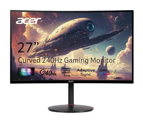 Acer XZ270 Xbmiipx 27" 1080p 240Hz VA Curved Monitor main image