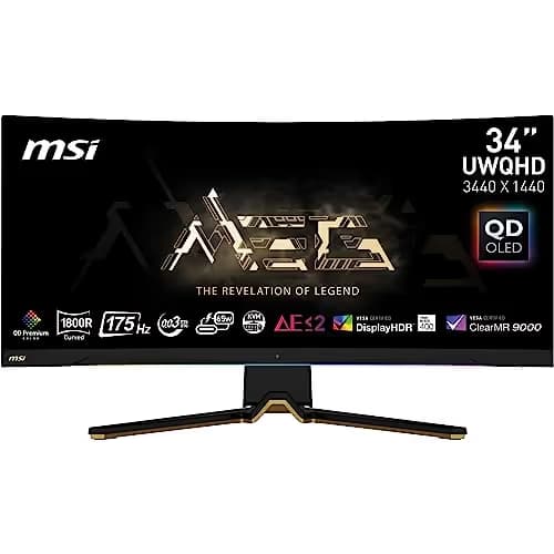 MSI MEG 342C QD OLED 34.2" 3440x1440 175Hz QD-OLED Monitor Curved image
