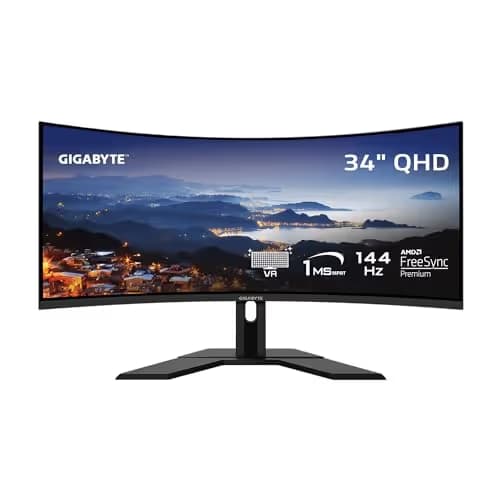 Gigabyte G34WQC A 34" 1440p 144Hz VA Curved Monitor image