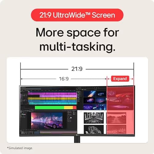 LG 40WP95C-W 39.7" 5K 72Hz IPS Curved Monitor image