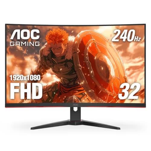 AOC C32G2ZE/BK 31.5" 1080p 240Hz VA Curved Monitor image