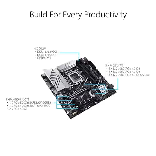 Asus PRIME Z790M-PLUS D4 LGA1700 DDR4 Micro ATX image