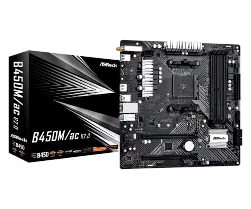 ASRock B450 M/ac R2.0 WIFI DDR4 Micro ATX main image