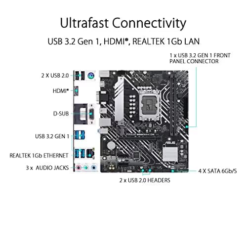 Asus B660 PRIME B660M-K D4 LGA1700 DDR4 Micro ATX image