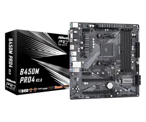 ASRock B450M PRO4 R2.0 AM4 DDR4 Micro ATX main image